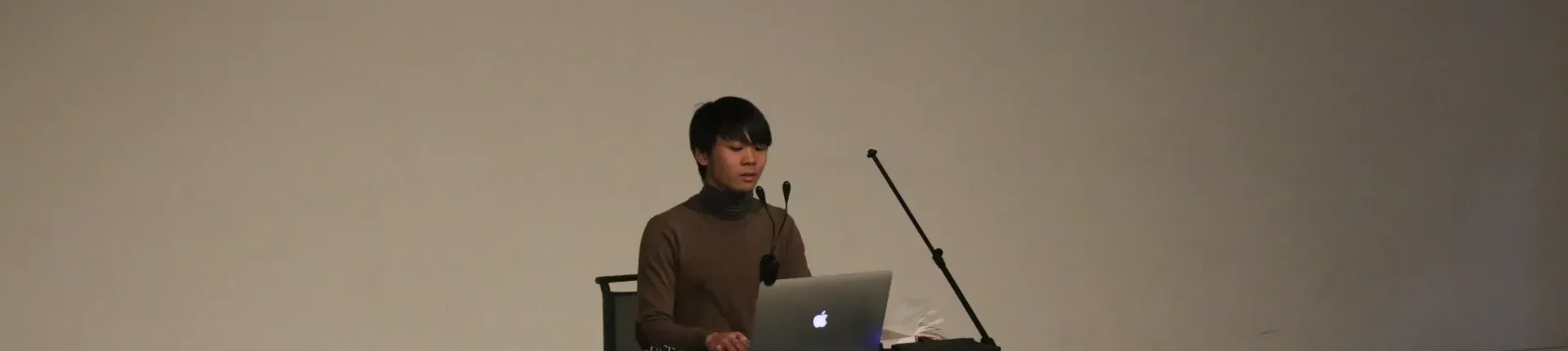 Stevie J. Sutanto performing with laptop